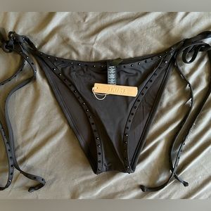 SKIMS RHINESTONE TIE BIKINI BOTTOM SIZE MEDIUM